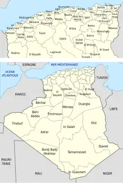 Description de l'image Algerie administrative.svg.