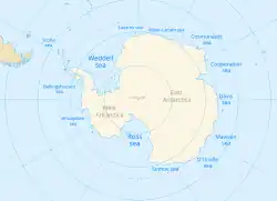 Carte des mers antarctiques