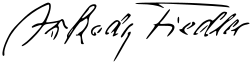 signature d'Arkady Fiedler