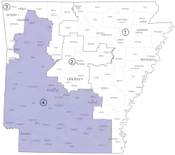 Description de l'image Arkansas-fourth-congressional-district.svg.