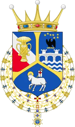 Description de l'image Armoiries Oscar Bernadotte comte Wisborg (Suede).svg.