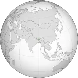 Description de l'image Bhutan (orthographic projection).svg.