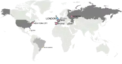 Carte des villes candidates