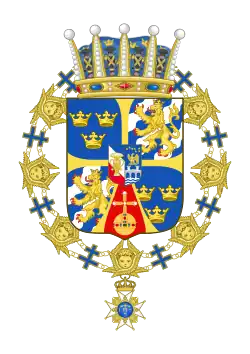 Description de l'image Blason du Prince Sigvard duc d'Uppland.svg.