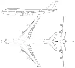 Description de l'image Boeing 747-400 3view.svg.