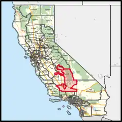 Description de l'image California's 20th congressional district (since 2023).svg.