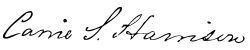 signature de Caroline Harrison