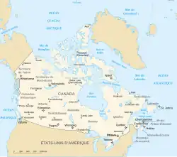 Description de l'image Carte administrative du Canada.svg.