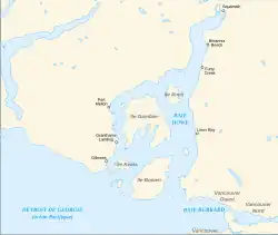 Carte de la baie Howe.
