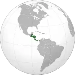 Description de l'image Central America (orthographic projection).svg.