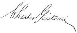 signature de Charles J. Guiteau