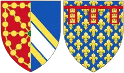 Description de l'image Coat of Arms of Blanche of Artois, Queen Consort of Navarre.svg.