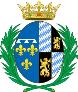 Description de l'image Coat of Arms of Elisabeth Charlotte von der Pfalz, princesse Palatine.svg.
