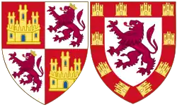 Description de l'image Coat of Arms of Mary of Molina as Queen of Castile.svg.