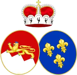 Description de l'image Coat of Arms of Princess Isabelle d'Orléans.svg.