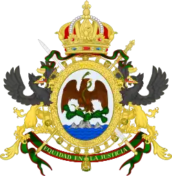 Description de l'image Coat of arms of Mexico (1864-1867).svg.