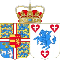 Description de l'image Coat of arms of Princess Marie of Denmark.svg.