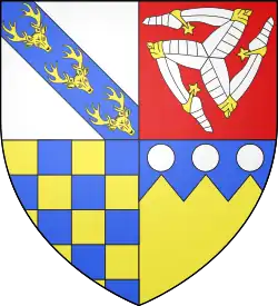 Description de l'image Coat of arms of Thomas Stanley, 2nd Baron Stanley, king of Mann.svg.