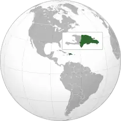 Description de l'image Dominican Republic (orthographic projection).svg.