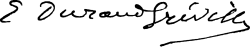 signature d'Émile Durand-Gréville