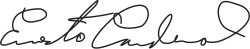 signature d'Ernesto Cardenal