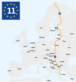 Description de l'image EuroVelo Route 11.svg.