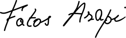 signature de Fatos Arapi