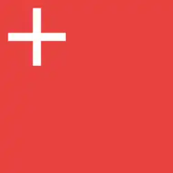 La couleur cantonale est le rougeUsage des drapeaux,étendards et fanions (Règlement sur les drapeaux) - Règlement 51.340 f, Armée suisse, p.&nbsp;56, consulté le 29 juillet 2017