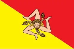 Drapeau de la Sicile.