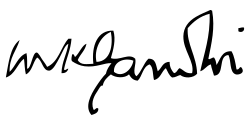signature de Gandhi