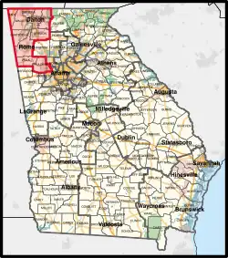 Description de l'image Georgia's 14th congressional district (since 2023).svg.
