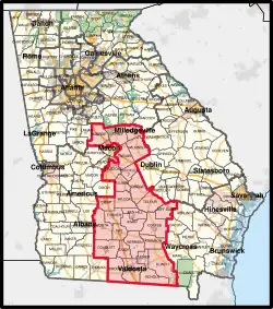 Description de l'image Georgia's 8th congressional district (since 2023).svg.