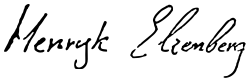 signature de Henryk Elzenberg