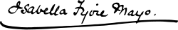 signature d'Isabella Fyvie Mayo