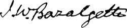 signature de Joseph Bazalgette