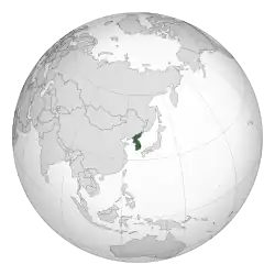 Description de l'image Korea (orthographic projection).svg.