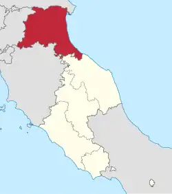 Description de l'image Legation of the Romagne Location.svg.