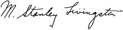 signature de Milton Stanley Livingston