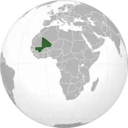 Description de l'image Mali (orthographic projection).svg.
