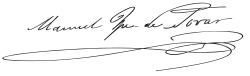 signature de Manuel Felipe Tovar