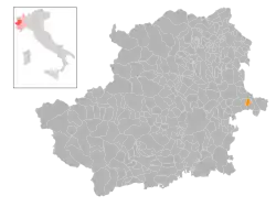 Localisation de Monteu da Po