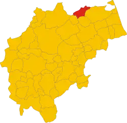 Localisation de Montefano