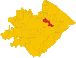 Localisation de Montefelcino