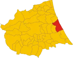 Localisation de Roseto degli Abruzzi
