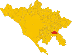 Localisation de Valmontone