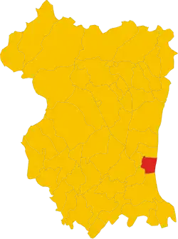 Localisation de Valvasone