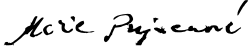 signature de Marie Pujmanová