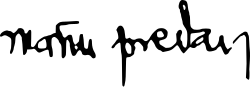 signature de Marin Preda