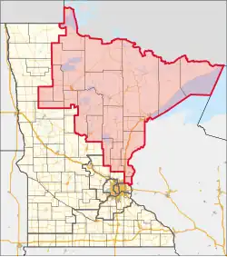 Description de l'image Minnesota's 8th congressional district (since 2023).svg.