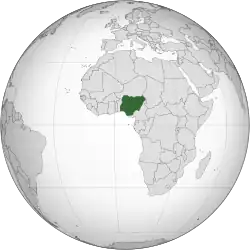 Description de l'image Nigeria (orthographic projection).svg.